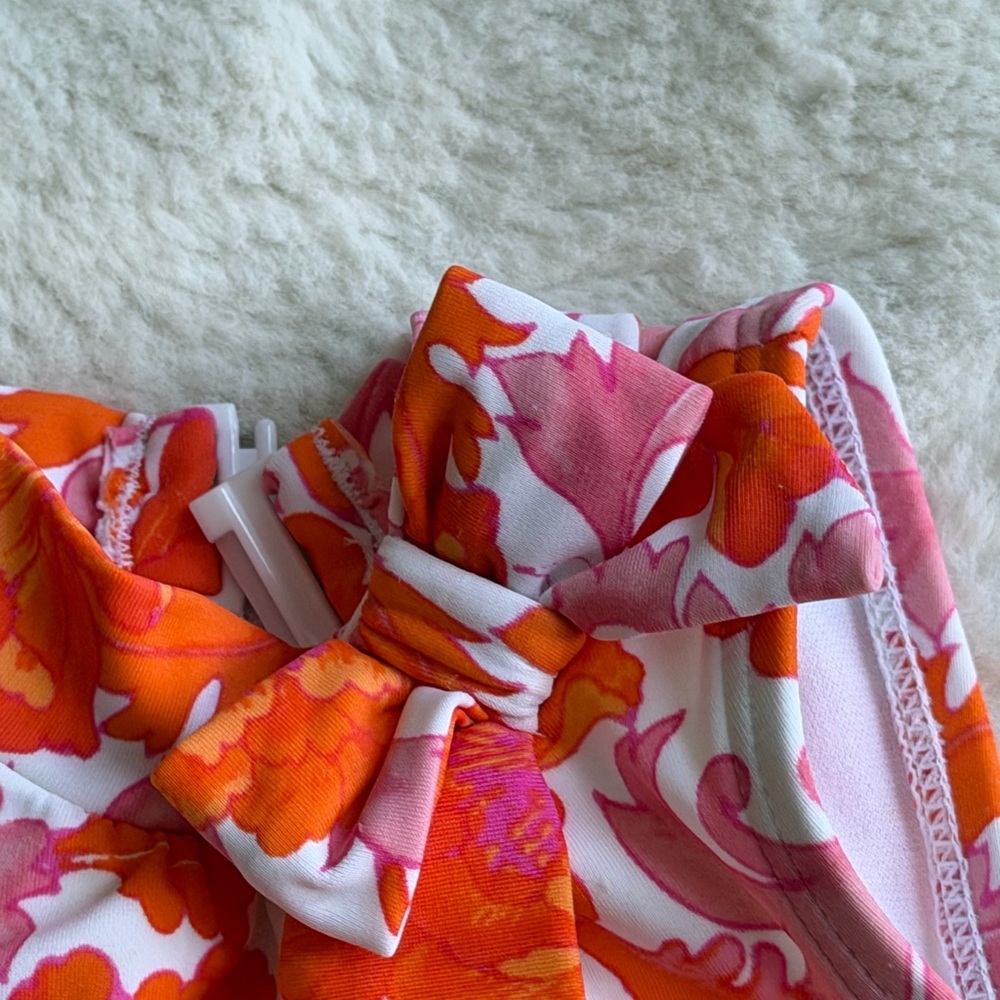 Janie and Jack Clementine Bloom One Piece Floral Swimsuit Size 12-18 Months - Picture 8 of 10
